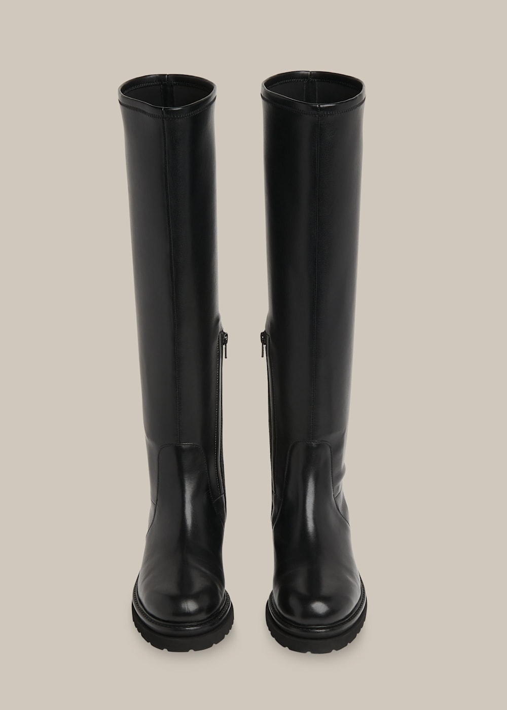 Black knee high boots sale deals