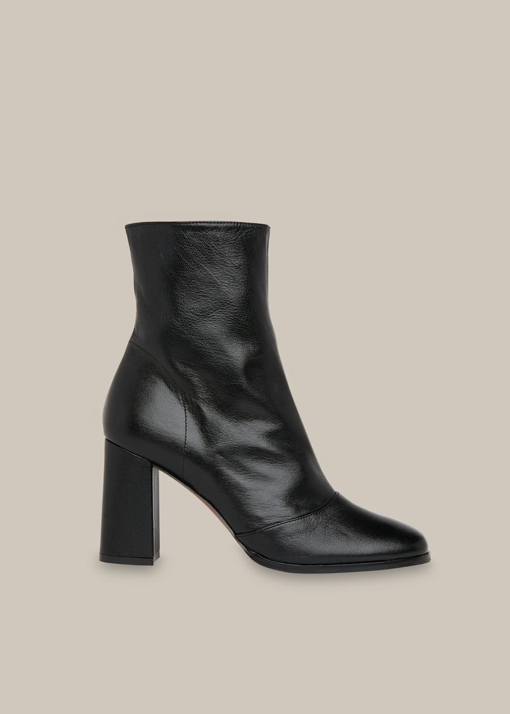 Black Dina Heeled Ankle Boot WHISTLES Whistles US