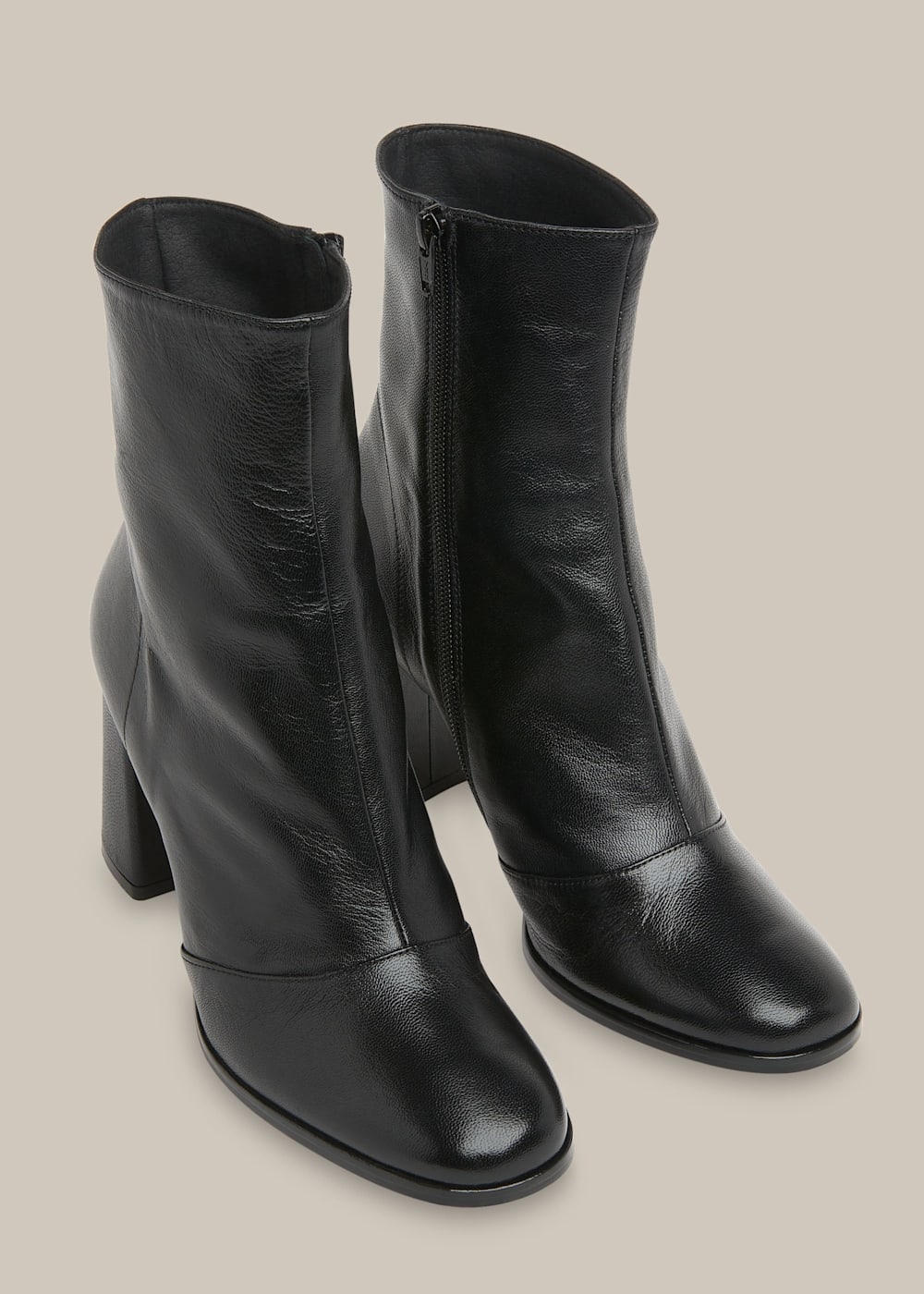 Black Dina Heeled Ankle Boot WHISTLES Whistles UK