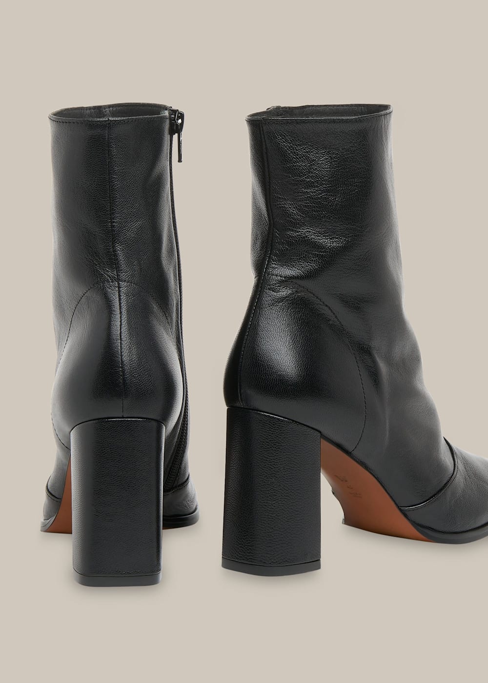 Black Dina Heeled Ankle Boot WHISTLES Whistles UK