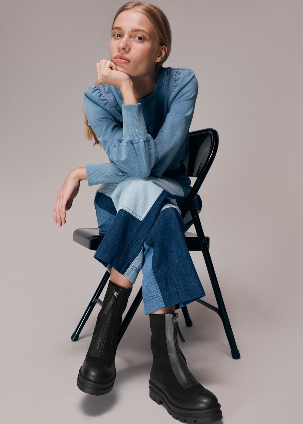 Zip front boots clearance