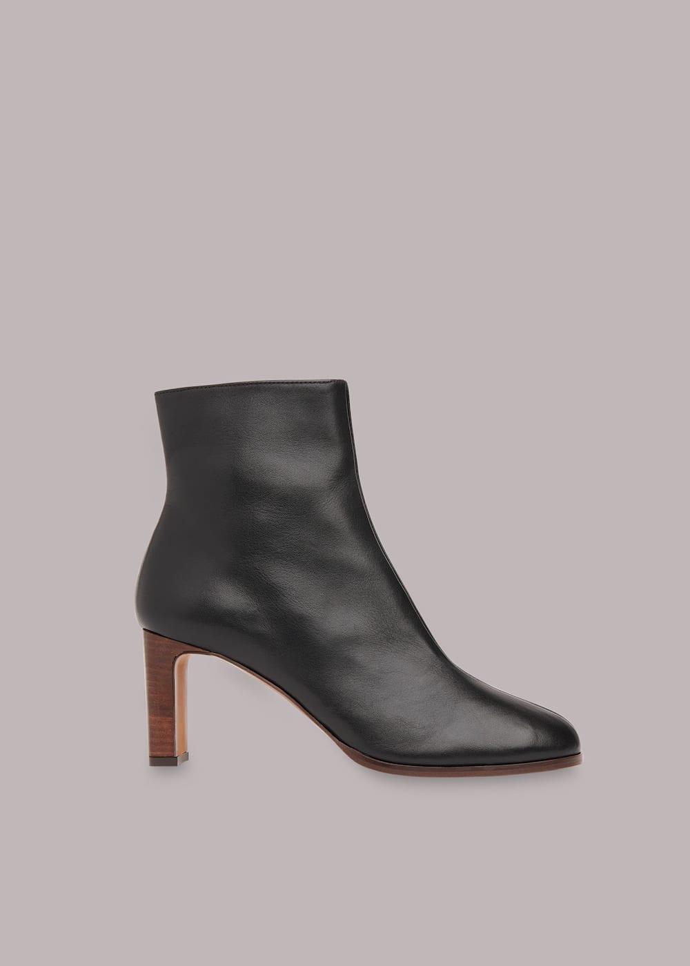 Black Daphne Heeled Ankle Boot WHISTLES Whistles UK