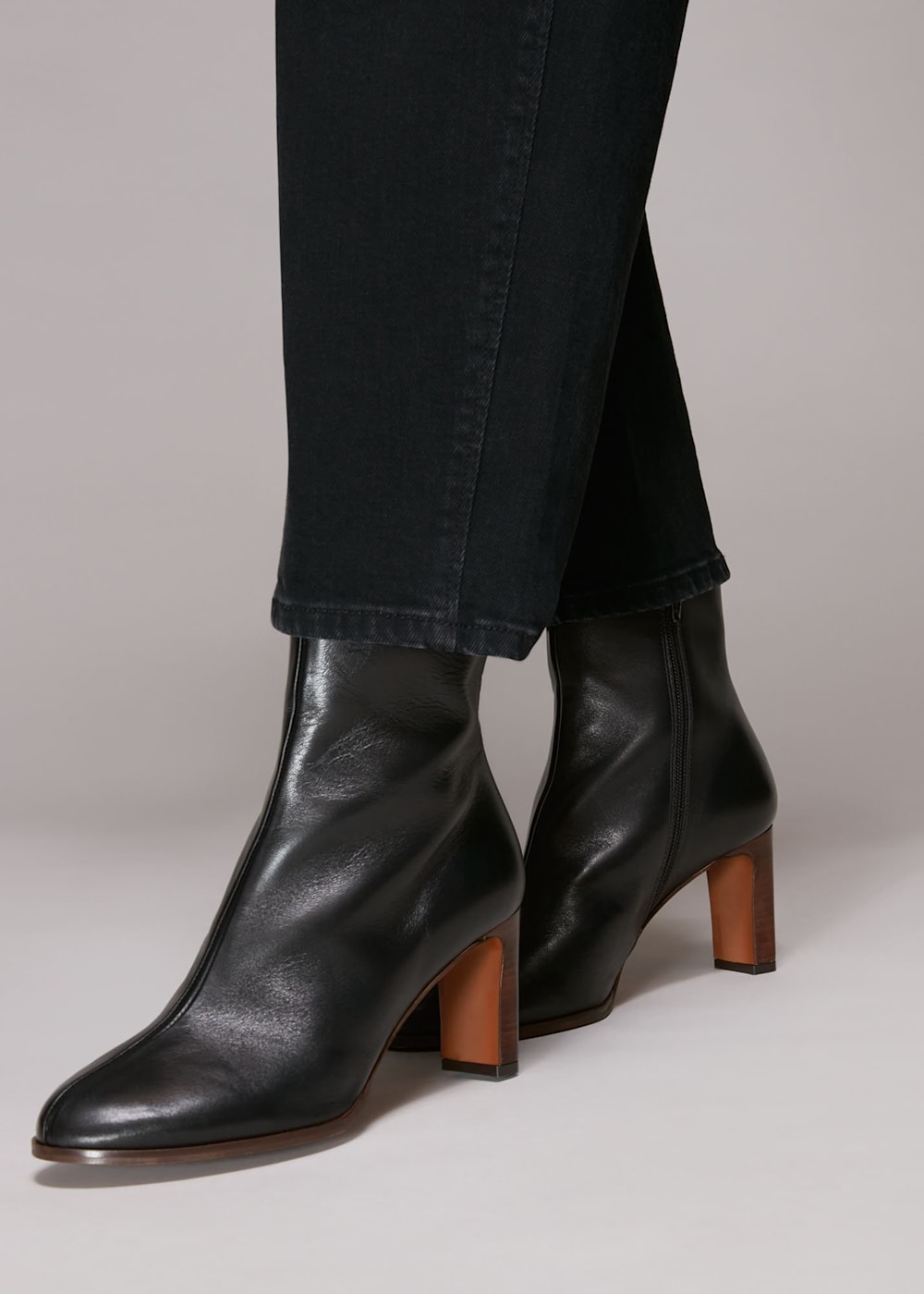 Maja leather black sock boots best sale