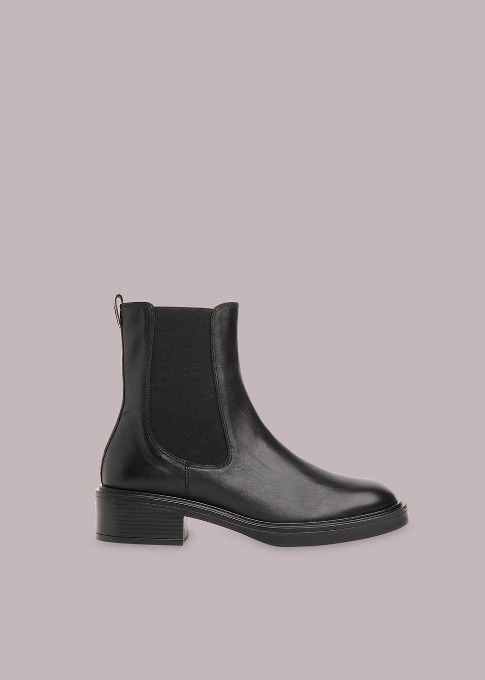 Black Rue Elasticated Chelsea Boot WHISTLES Whistles UK