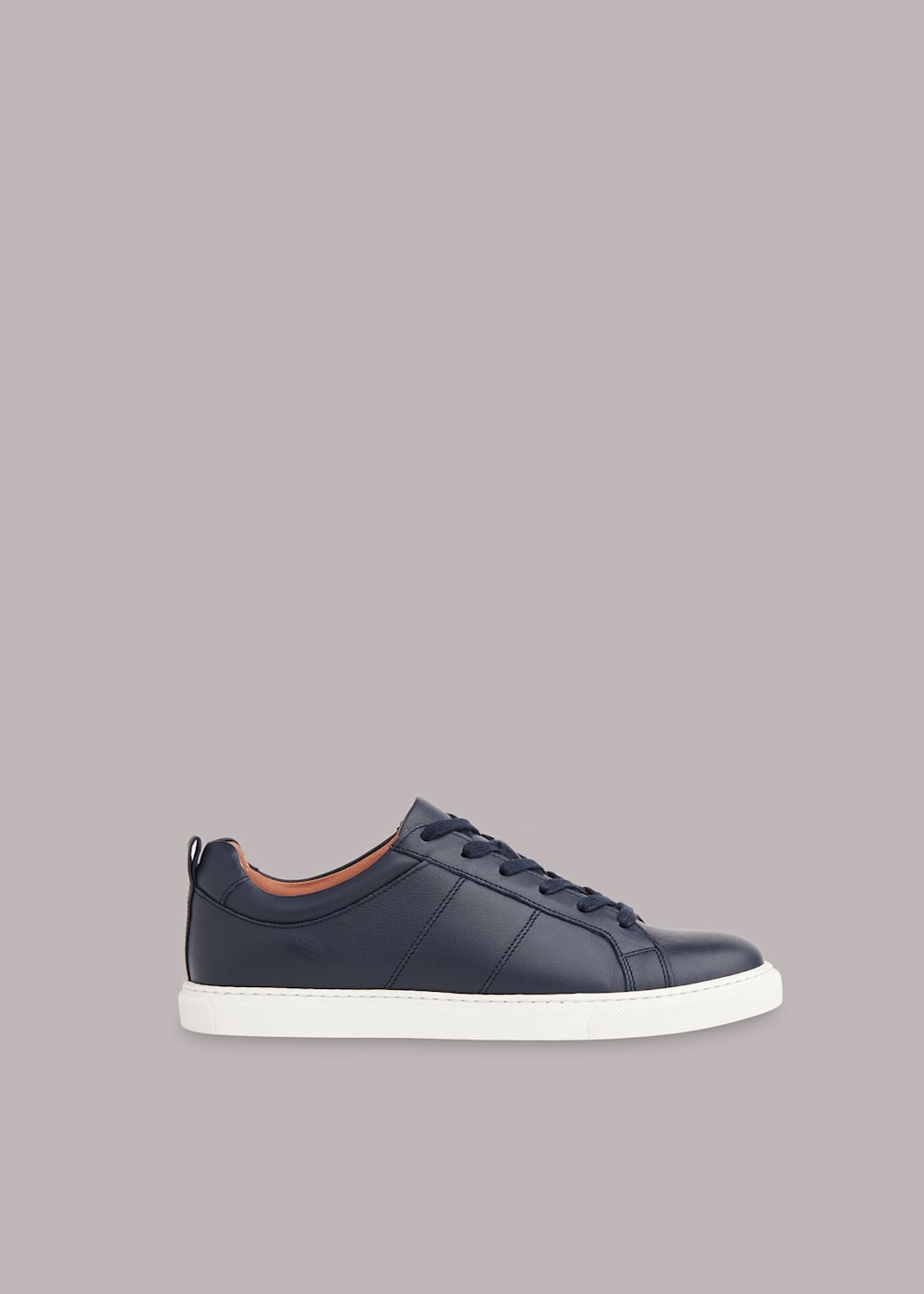 Navy Koki Lace Up Trainer WHISTLES Whistles UK