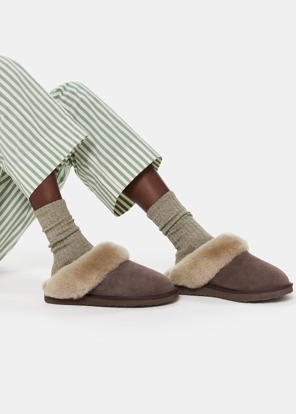 Taupe slippers store