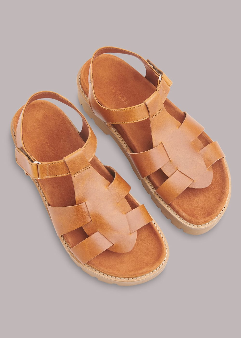 Caged tan sandals cheap