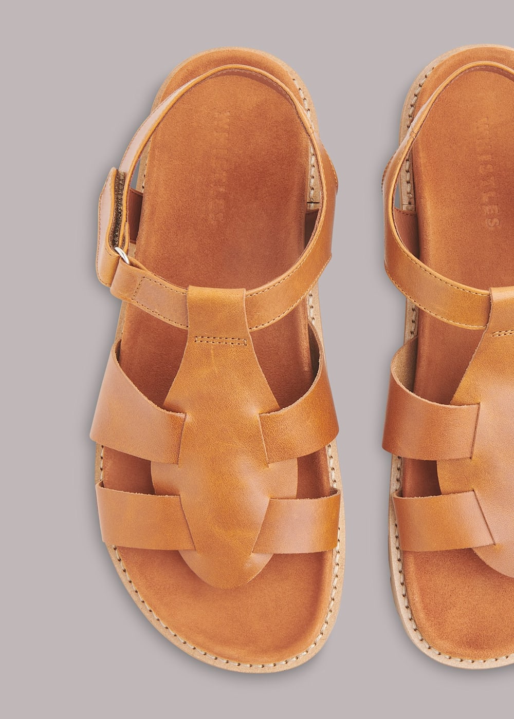 Tan Khari Caged Sandal WHISTLES Whistles UK