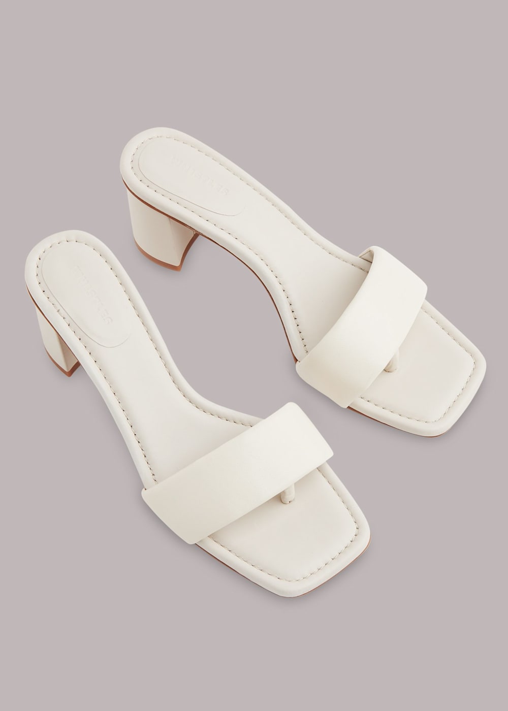 White slip on mules online