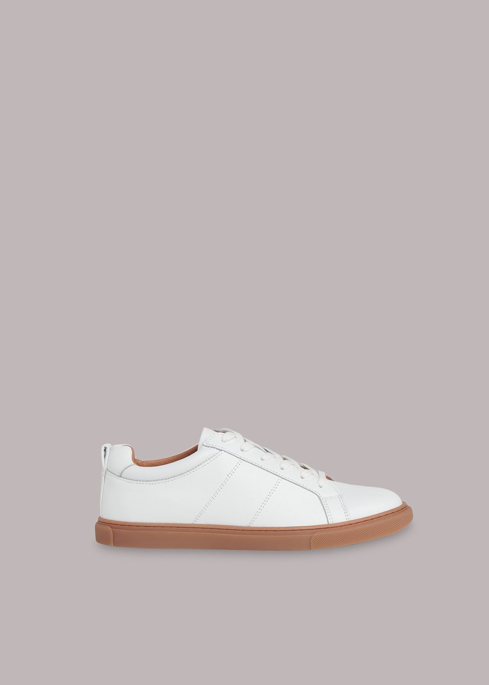 White Multi Koki Gum Sole Trainer WHISTLES Whistles UK