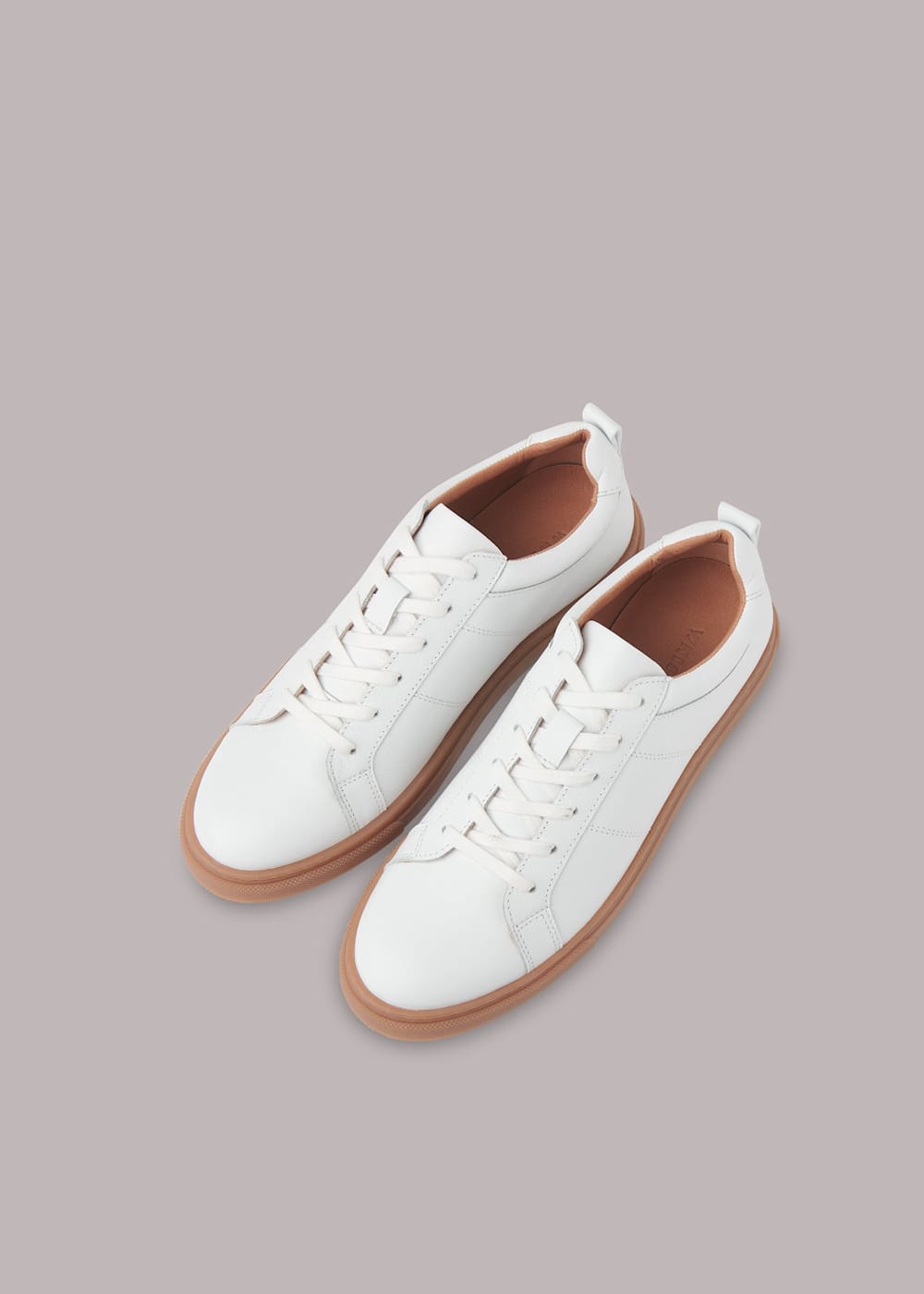 Mens white trainers gum sole hotsell