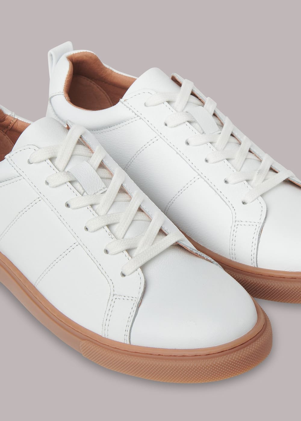 White and gum trainers shop