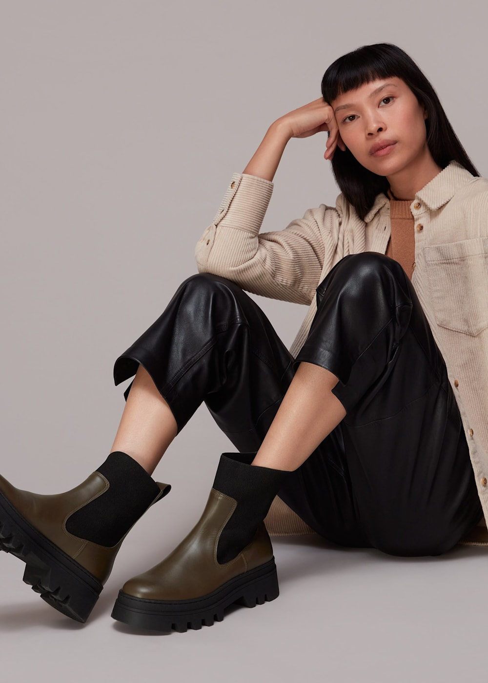Khaki boots hot sale