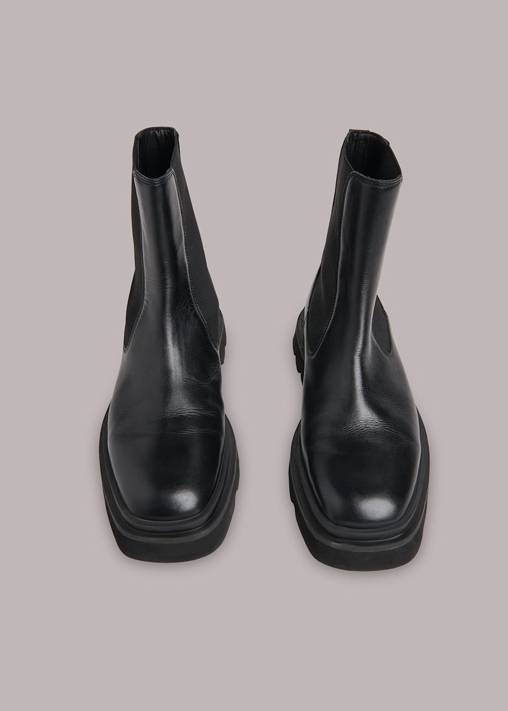 Black Kenton Square Toe Chelsea Boot WHISTLES Whistles UK