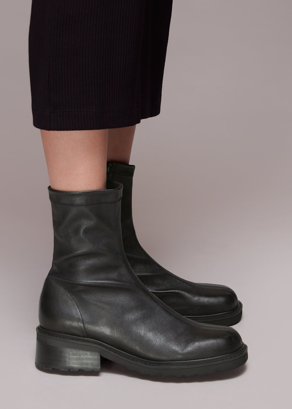 Whistles black ankle boots top