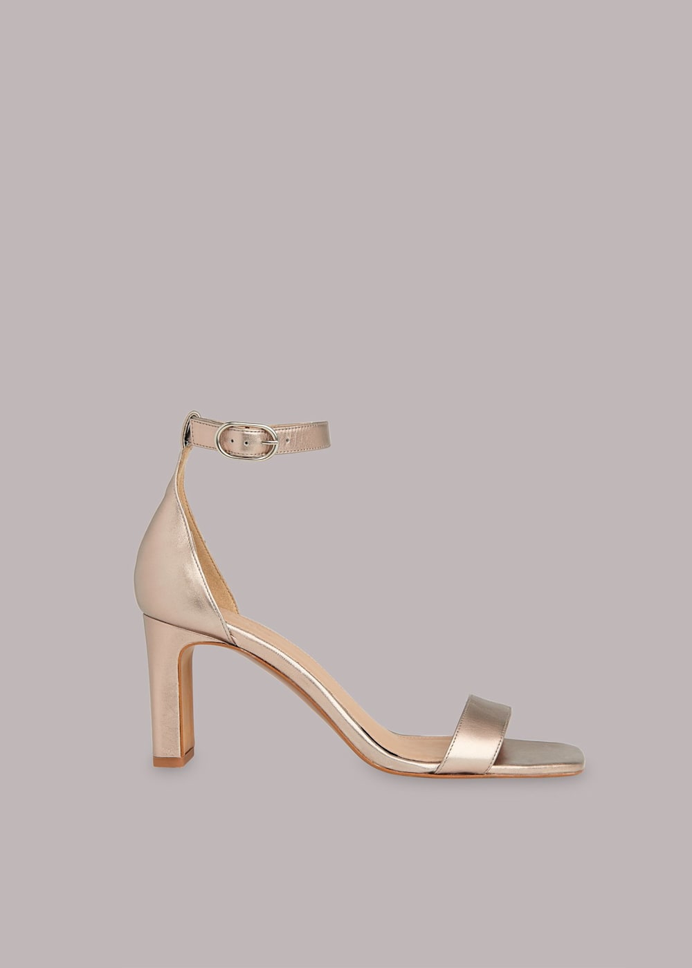 Pewter Lena Heeled Sandal WHISTLES Whistles UK