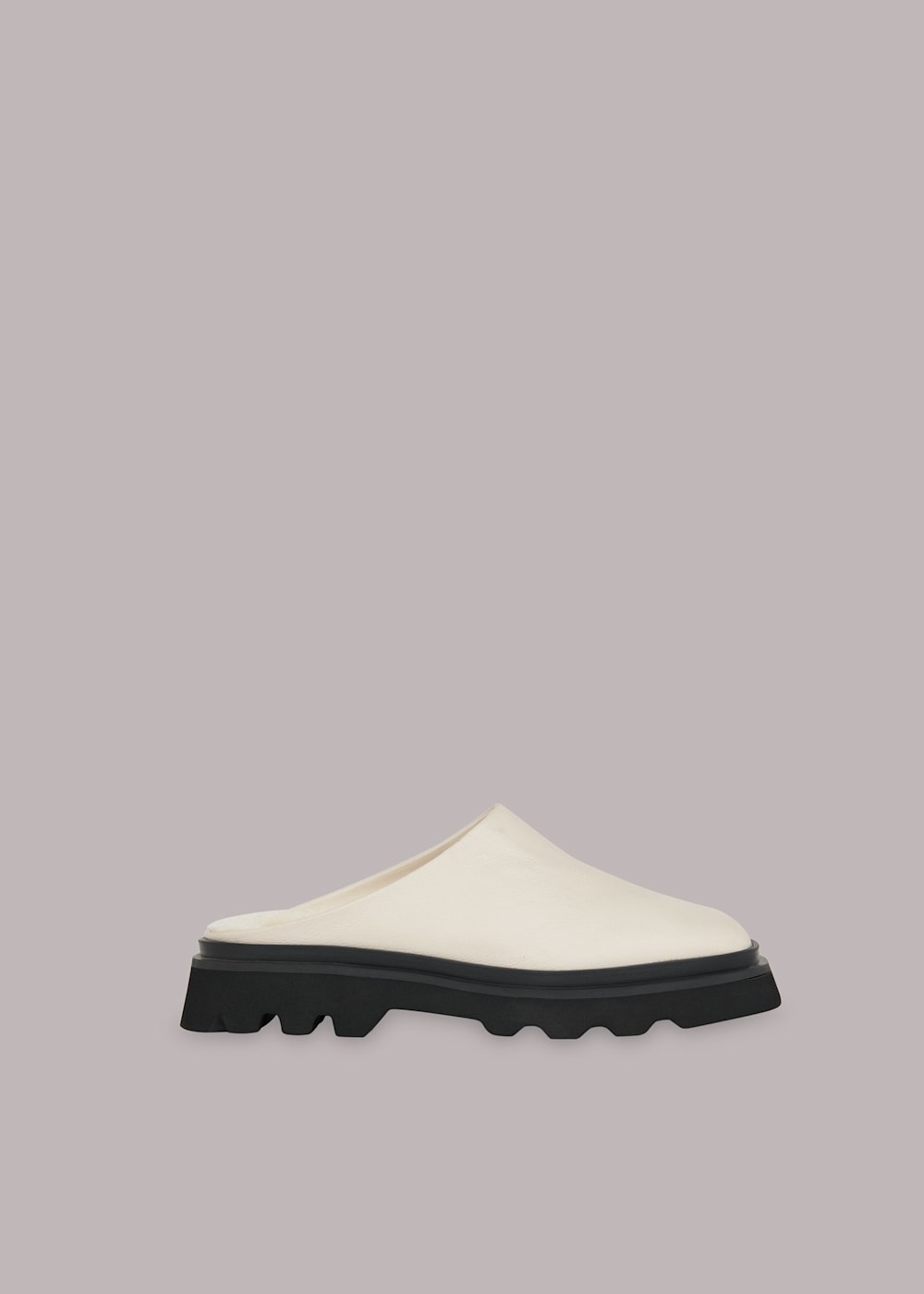 Shearling mule top