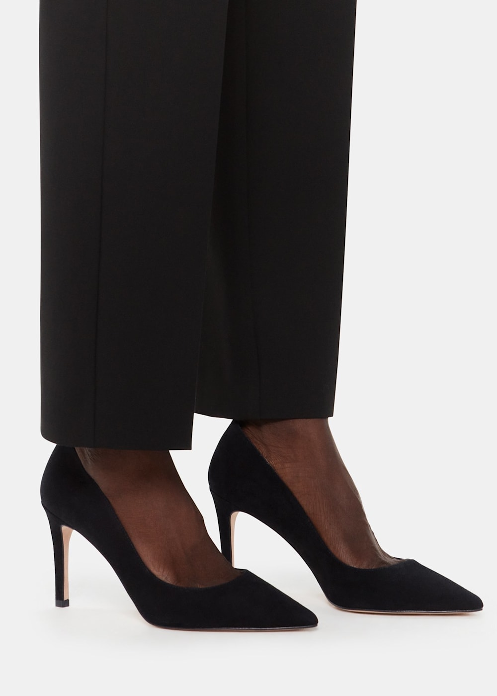 Suede black heels online