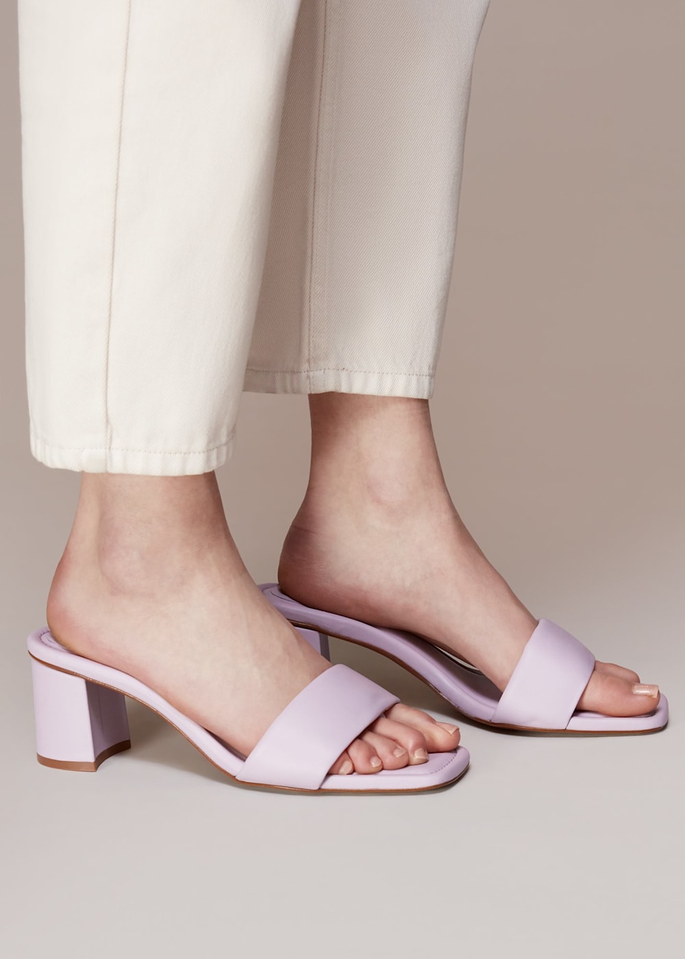 Lilac mules clearance