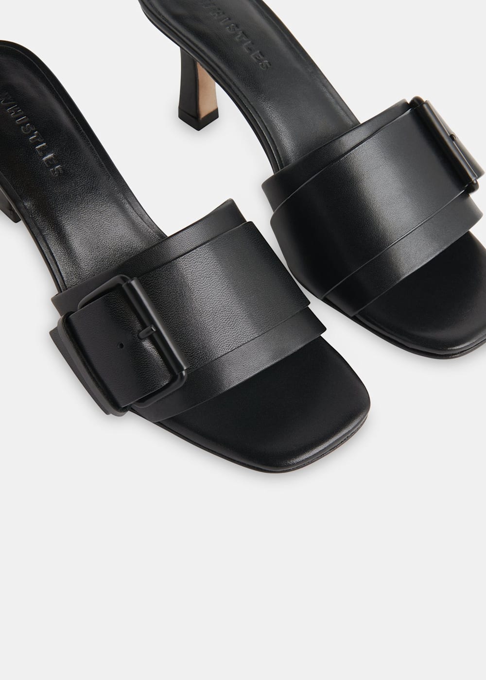 Black Adella Buckle Mule WHISTLES Whistles ROW