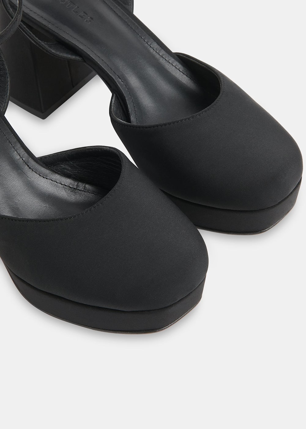 Black Estella Satin Platform Shoe WHISTLES Whistles UK