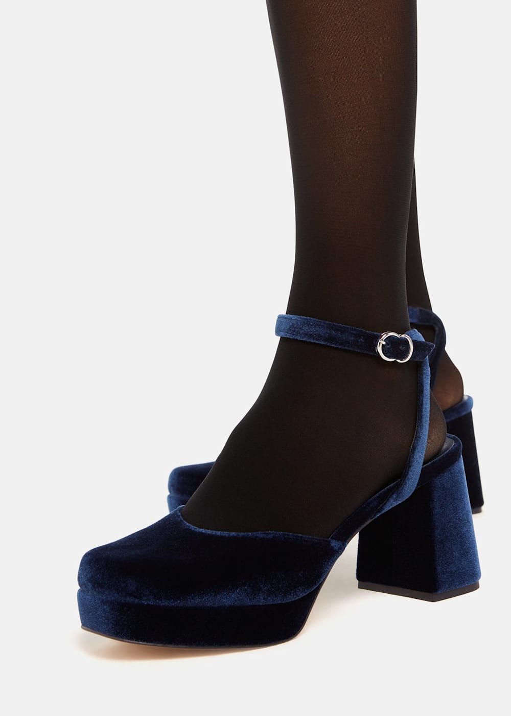 Velvet navy shoes shop