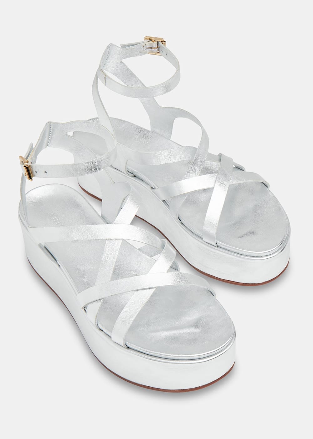 Silver Yola Strappy Platform Sandal WHISTLES Whistles UK