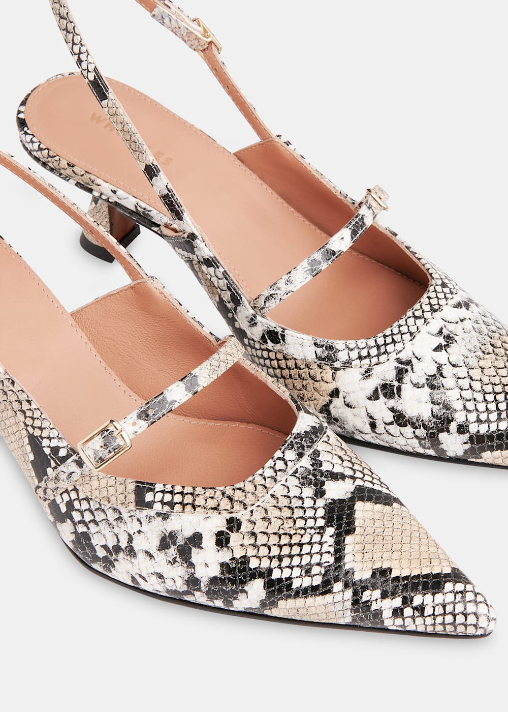 Snake print slingback shoes clearance