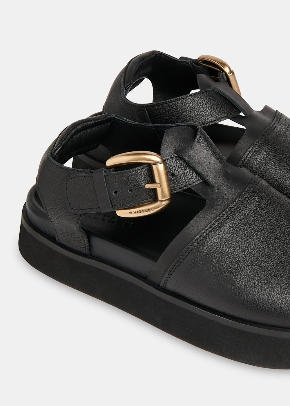 Black Khai Chunky Buckle Sandal WHISTLES Whistles UK