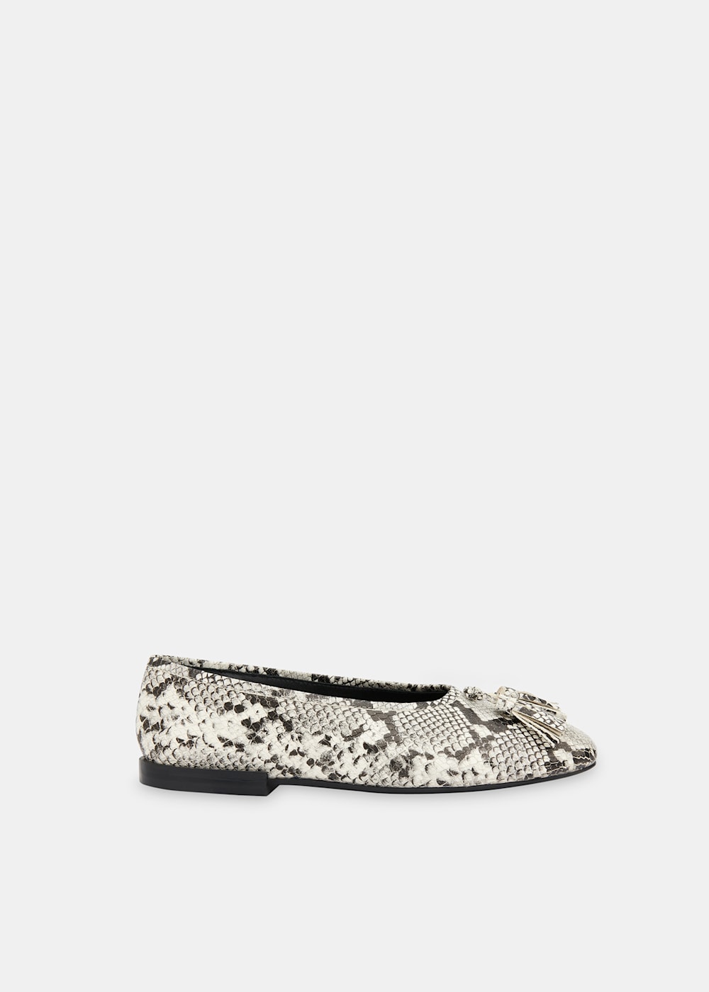 Grey Cilou Tassel Snake Ballet Pump WHISTLES Whistles UK