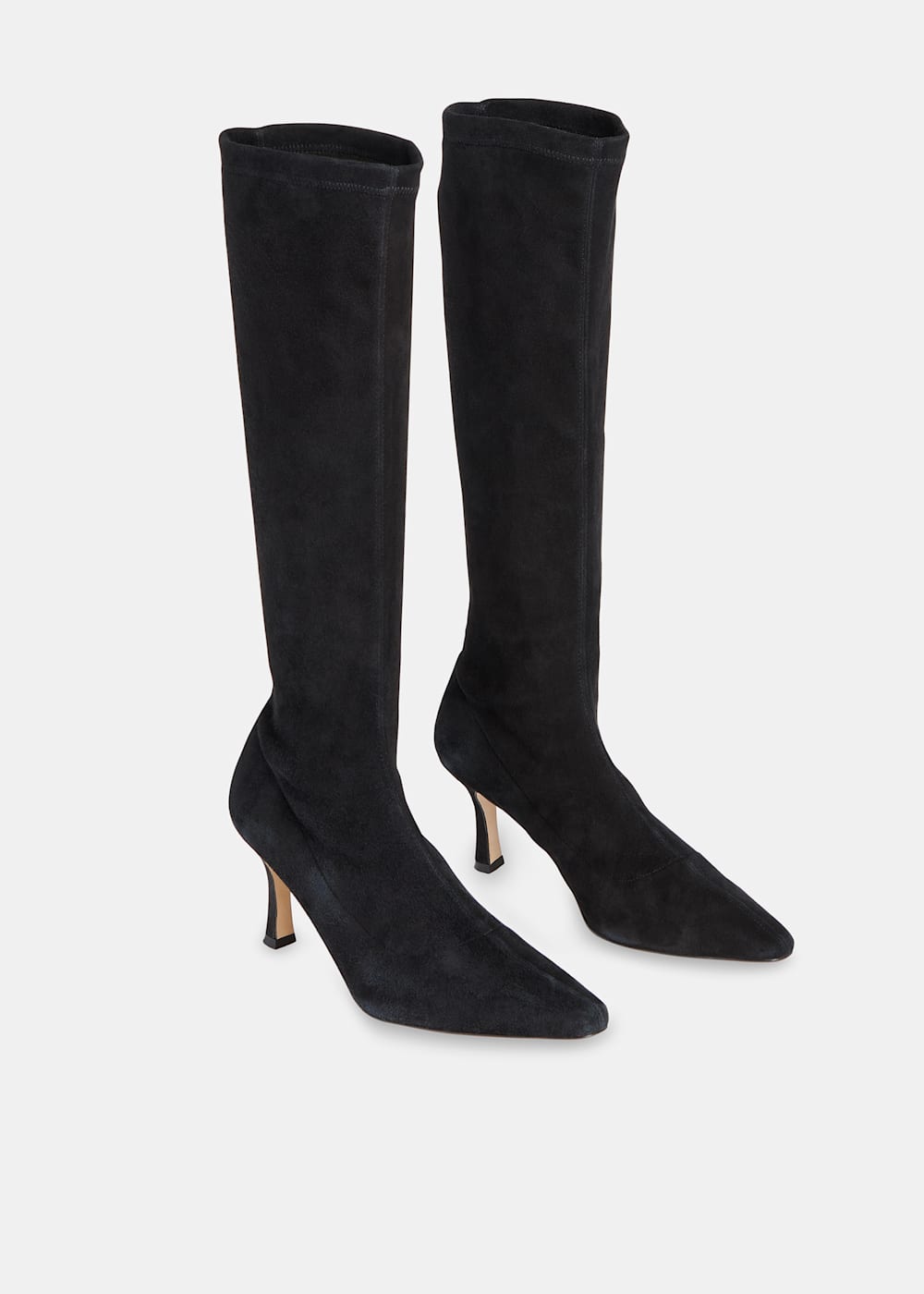Black Hera Stretch Suede Boot WHISTLES Whistles UK