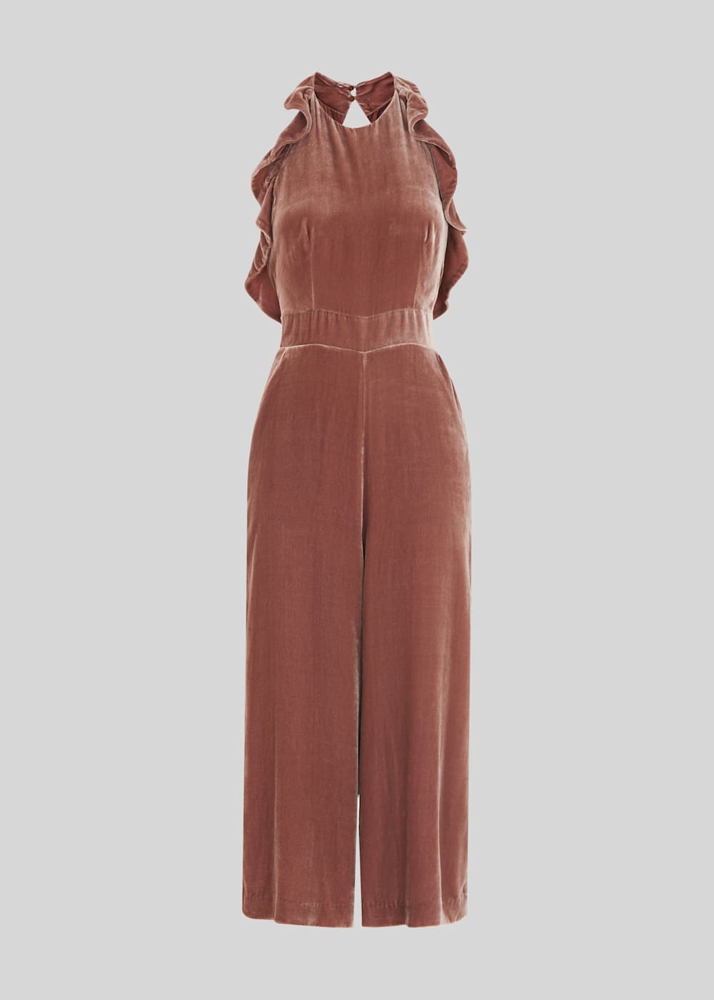 Pink Lola Rose Velvet Jumpsuit