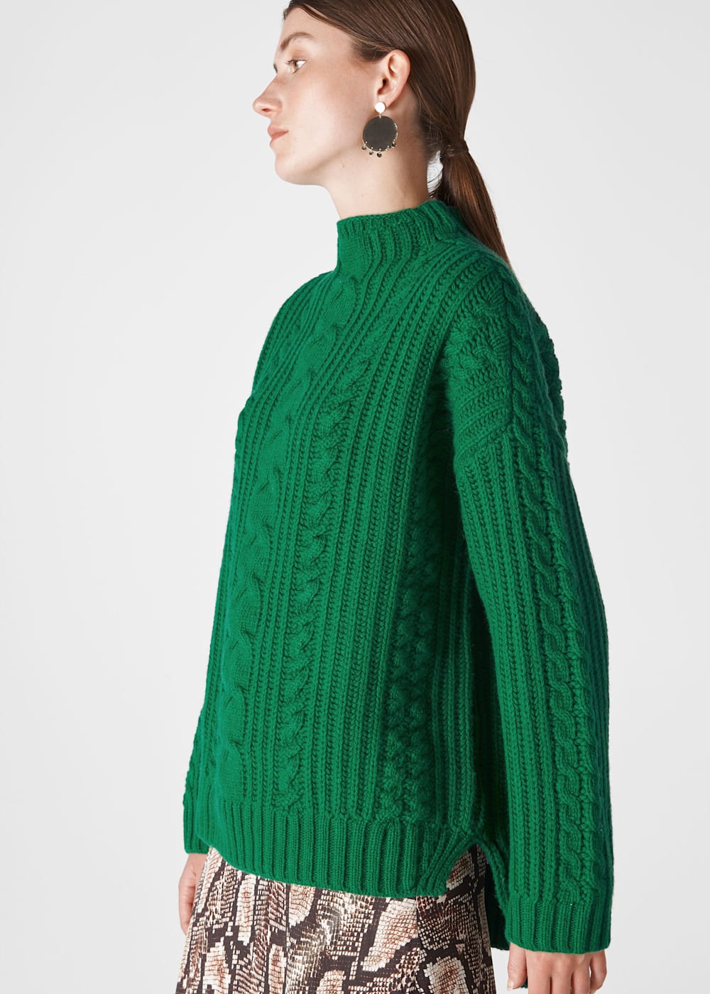 Green chunky jumper online