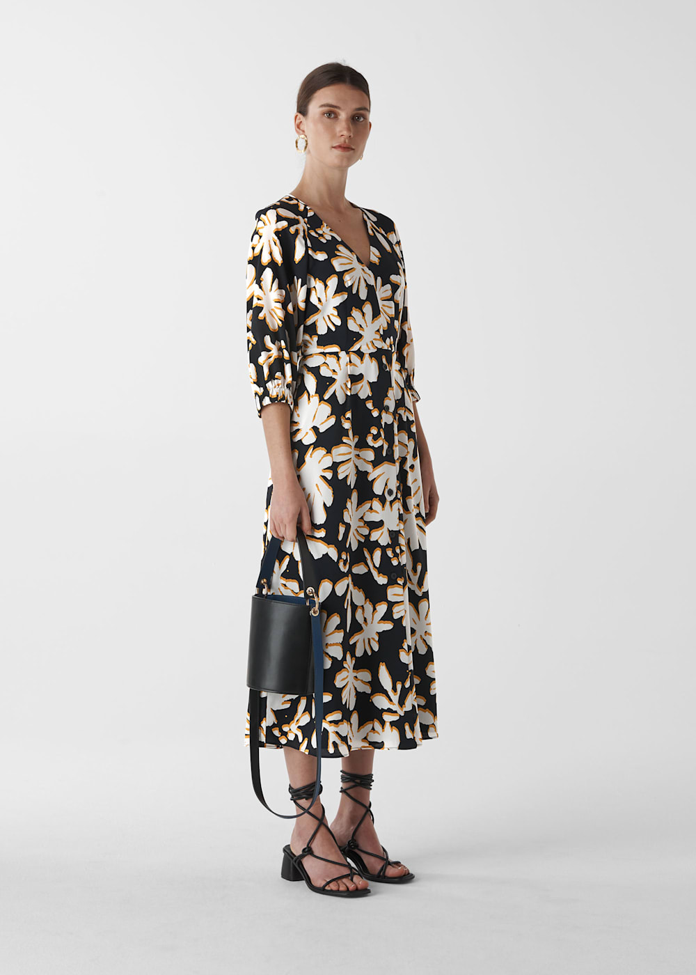 Whistles palm print shirt dress 2025