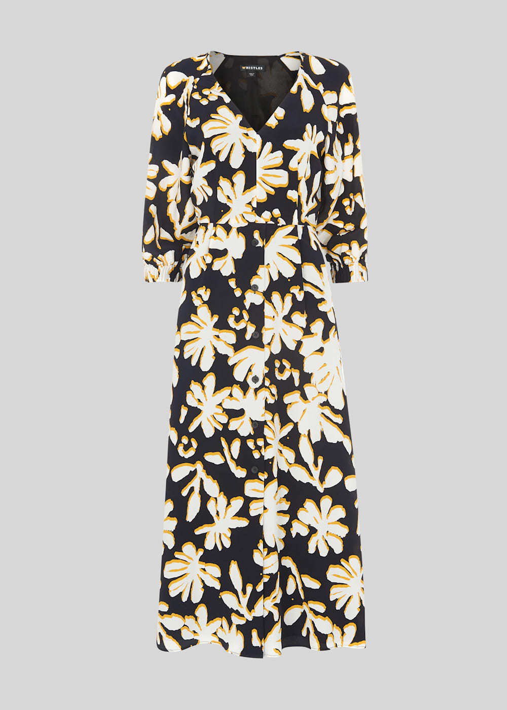 Whistles palm print dress shop