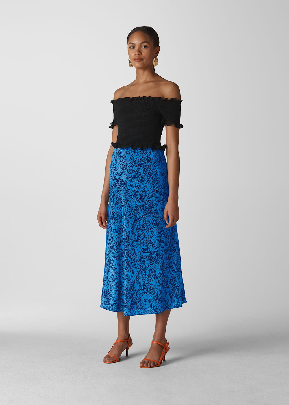 Snake print skirt silk sale