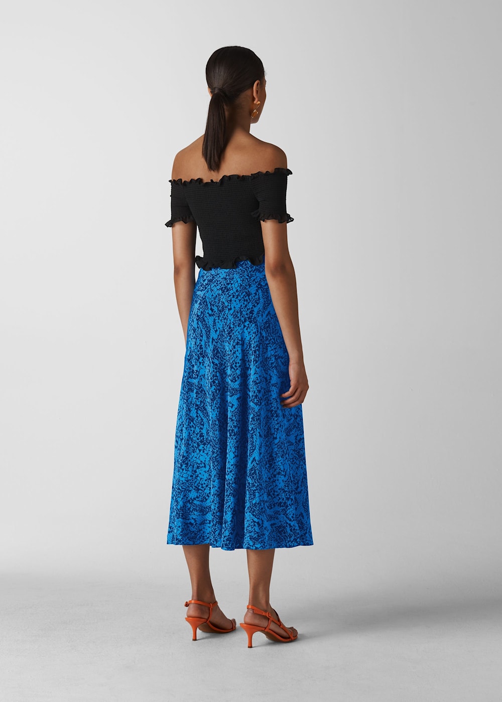 Snake print bias skirt hotsell
