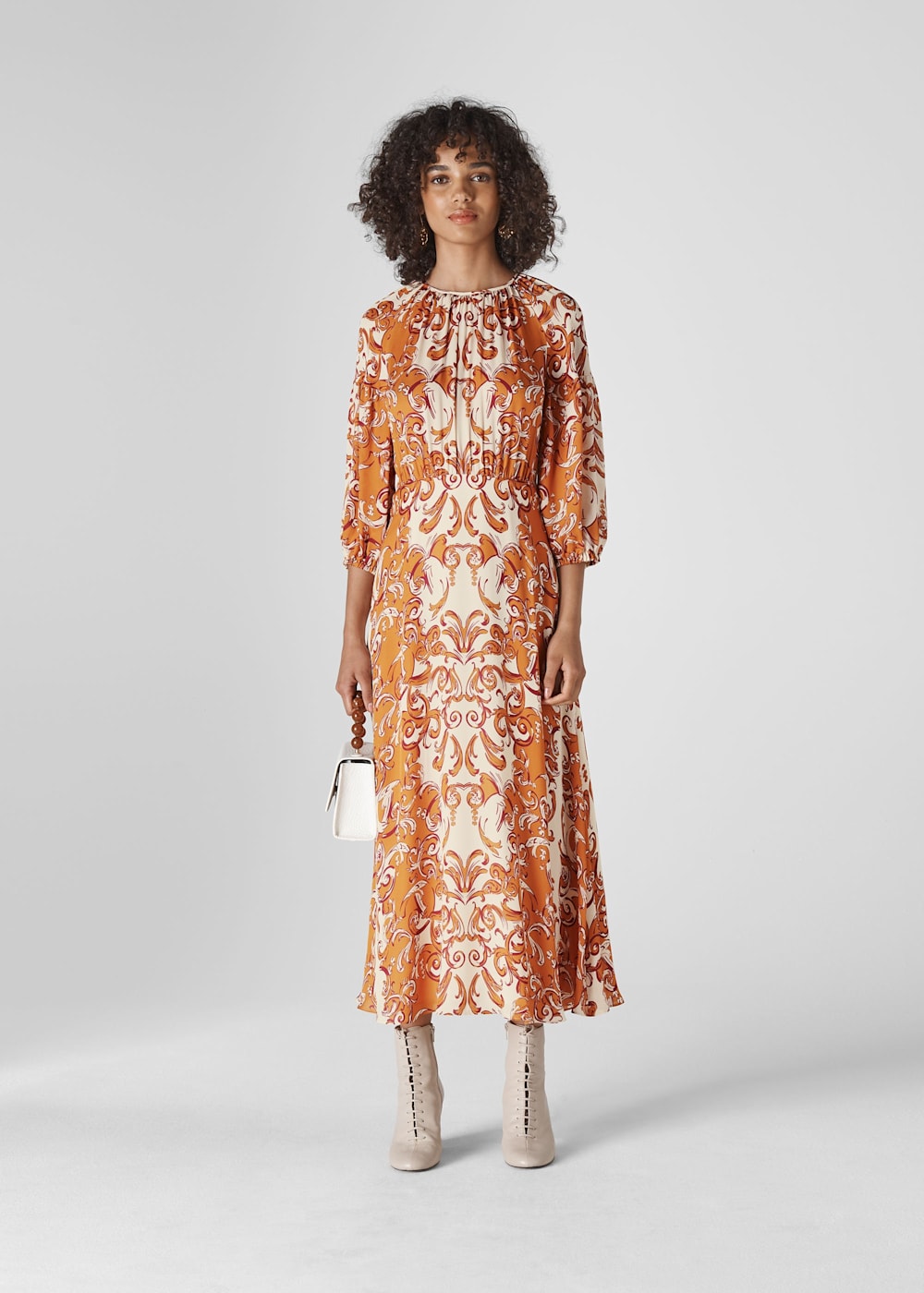 Barocco print dress new arrivals