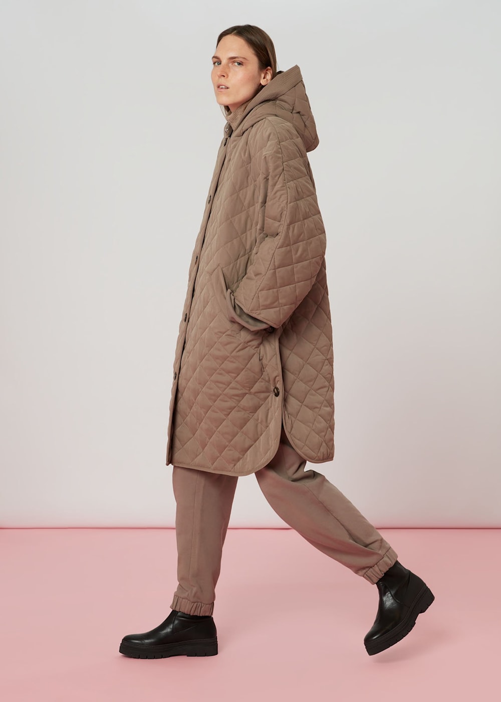 Taupe Quilted Cape | WHISTLES | Whistles US | Taupe Quilted Cape | WHISTLES | Whistles US |