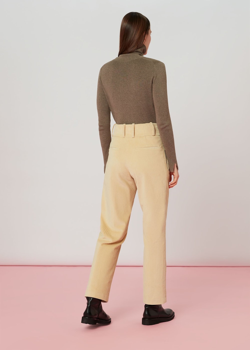 Beige Suki Cord Trouser | WHISTLES | Whistles US |