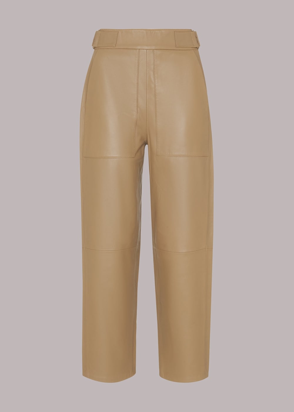 Beige leather pants hot sale