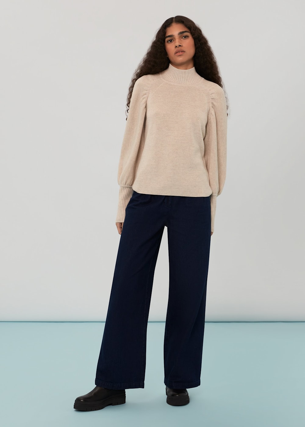 Sleeve detail sweater best sale