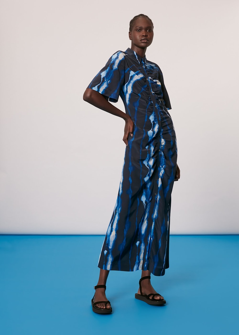 Silk midi dress uk shop