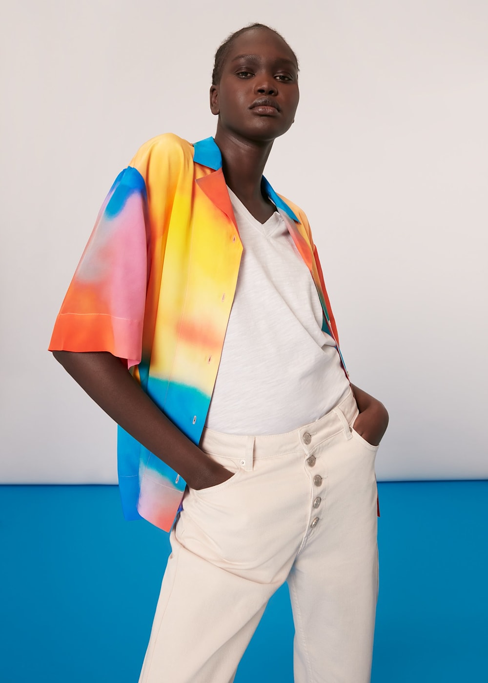 Rainbow dress shirt online