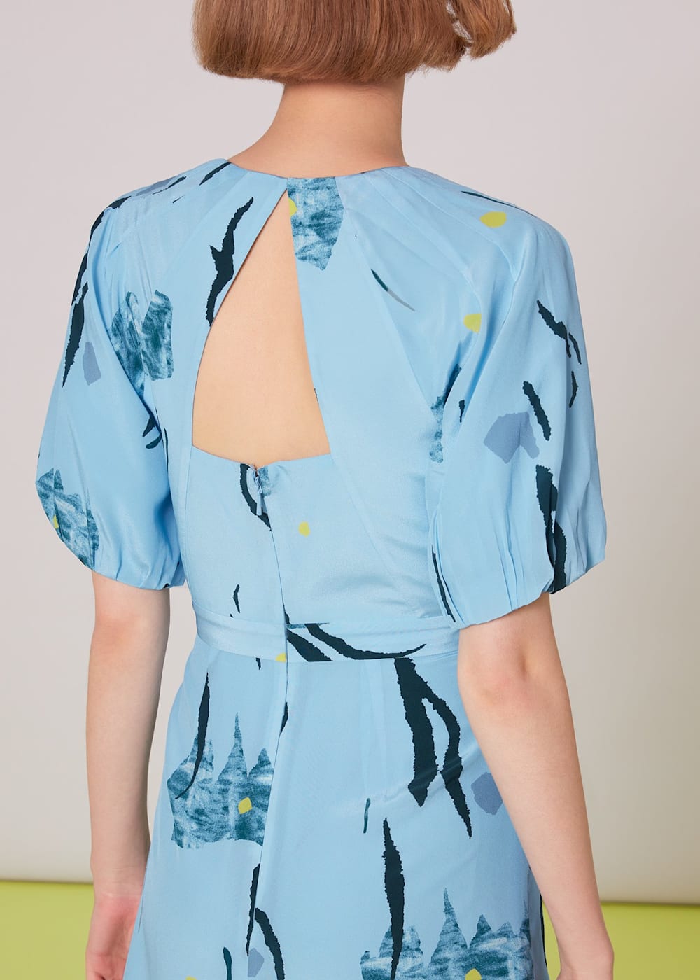Whistles blue silk dress 2025