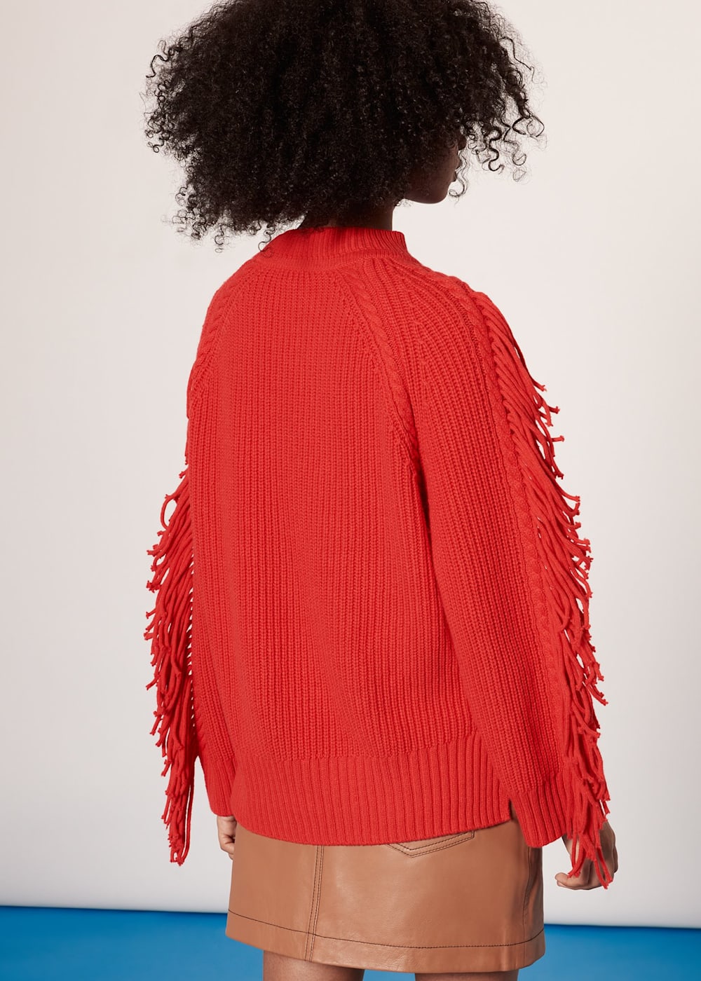 Red fringe sweater 2025
