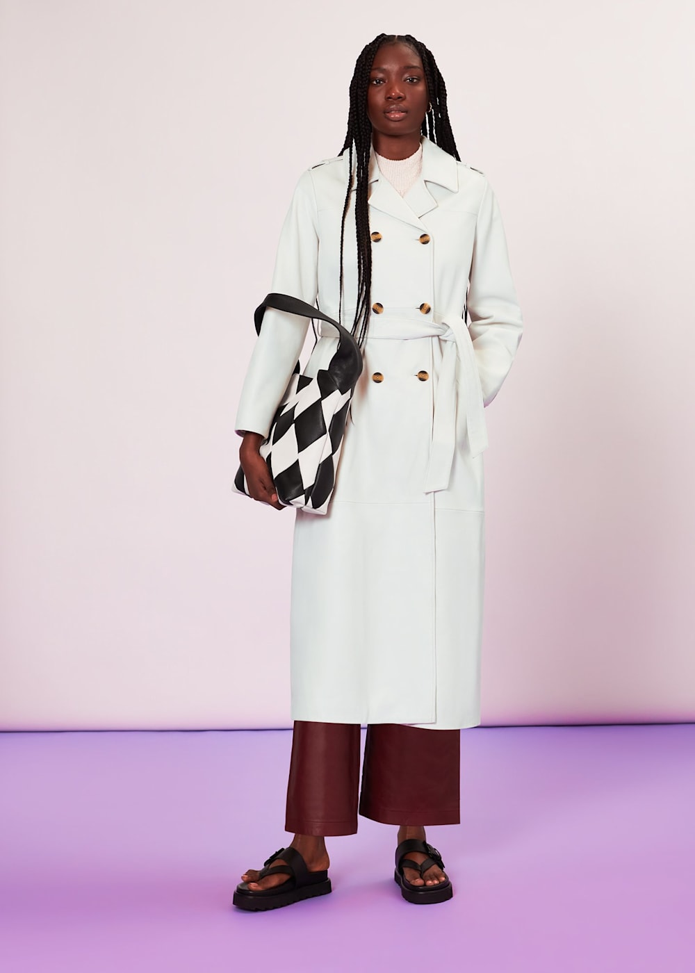 All white trench coat hot sale
