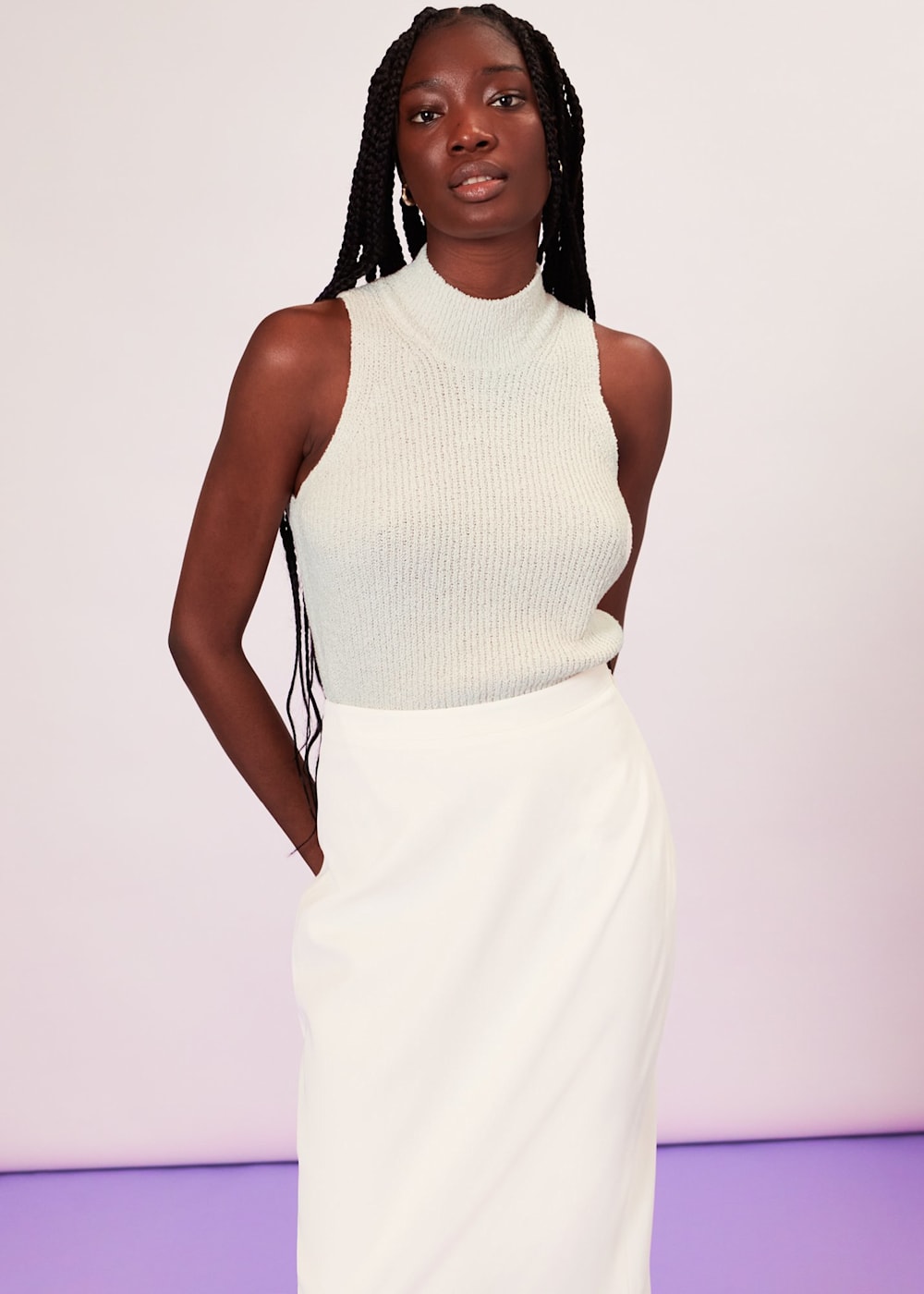 Ivory/Multi High Neck Knit | WHISTLES | Whistles US | Ivory/Multi High Neck Knit | WHISTLES | Whistles US |