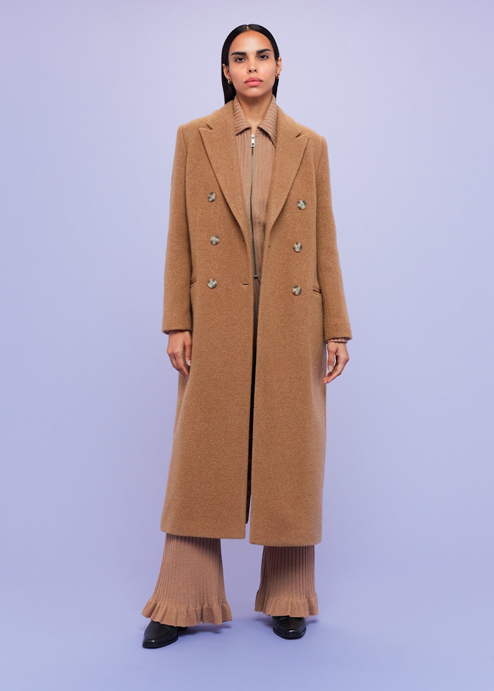 Whistles textured wrap coat on sale