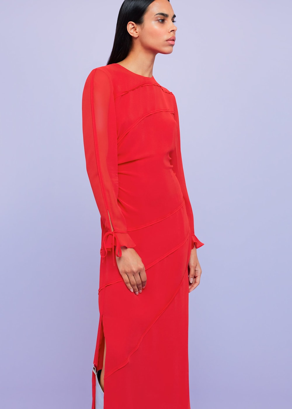 Red silk dress uk hot sale